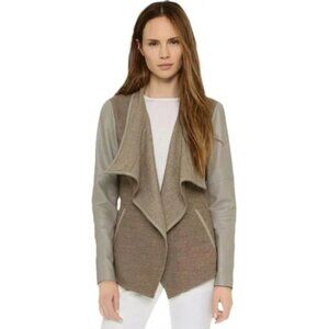 Vince Beige and Cream Leather Jacket